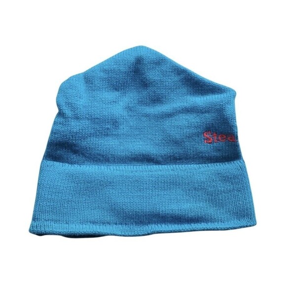 Vintage 1990's Steamboat Ski Resort Hat Cap Nylon Beanie Toque Teal Embroidered - Picture 2 of 9